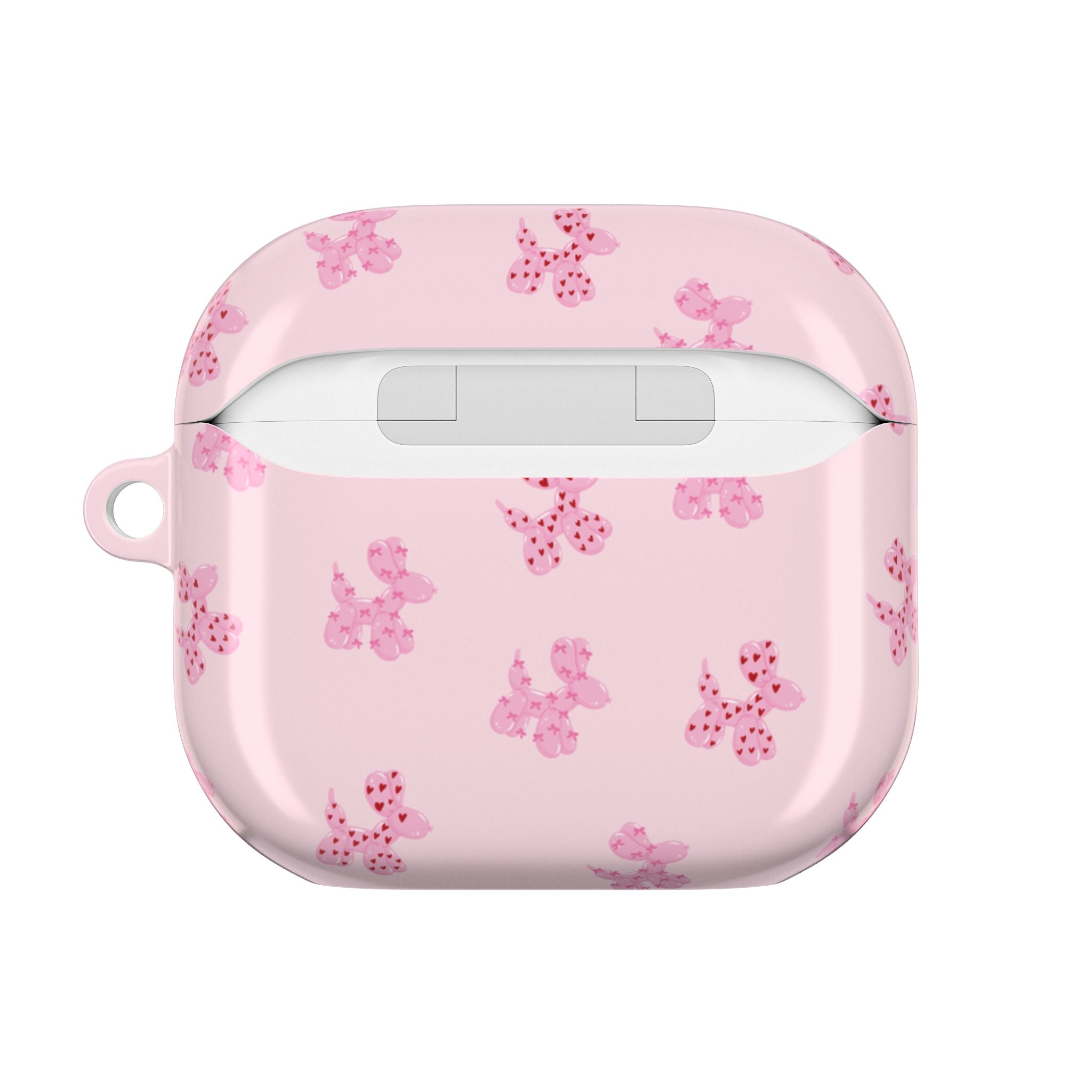 Pink Dog Bow's Cute Pattern AirPod Case Protective Silicone Cover
