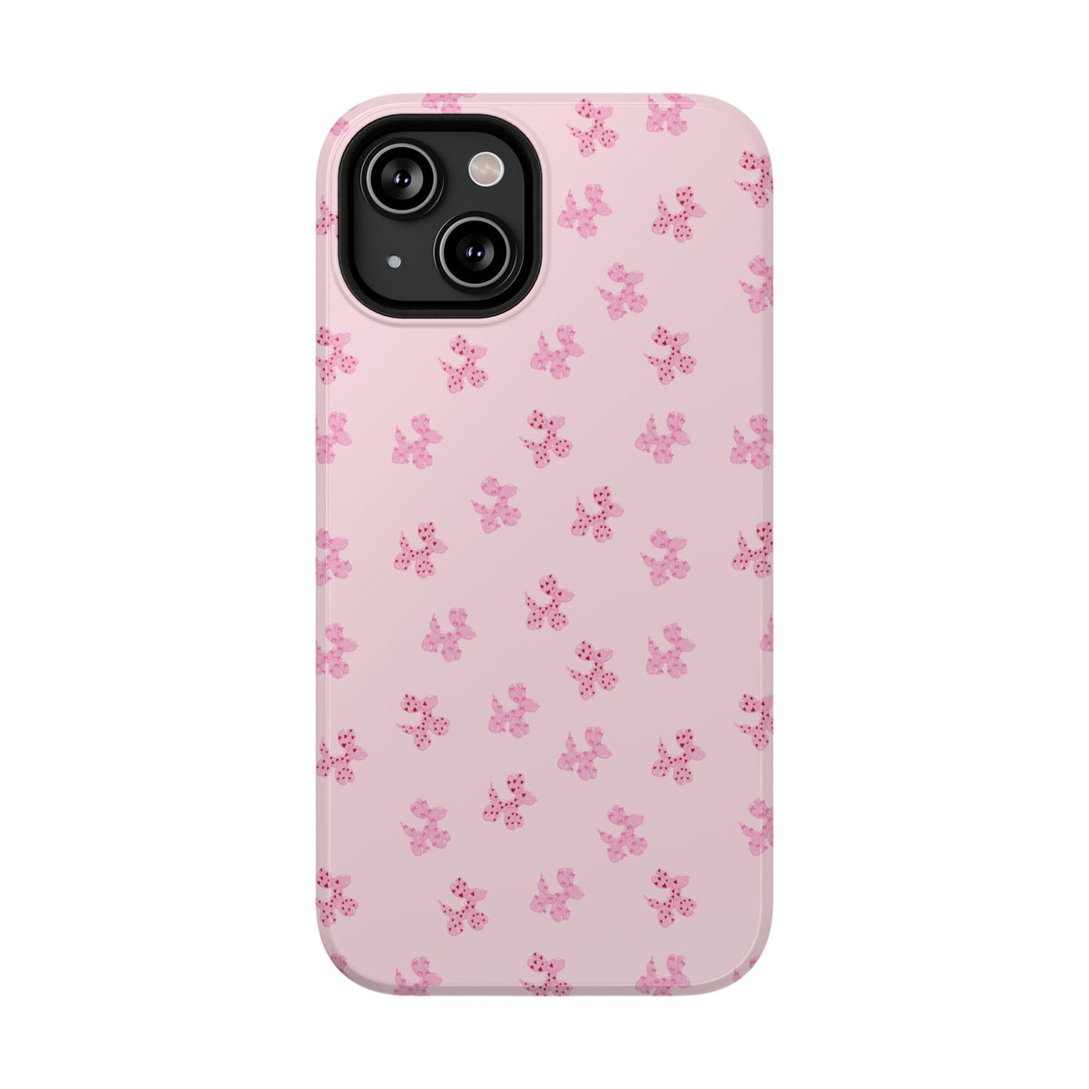 Pink Dog Bow's Cute Pattern Impact-Resistant Phone Case