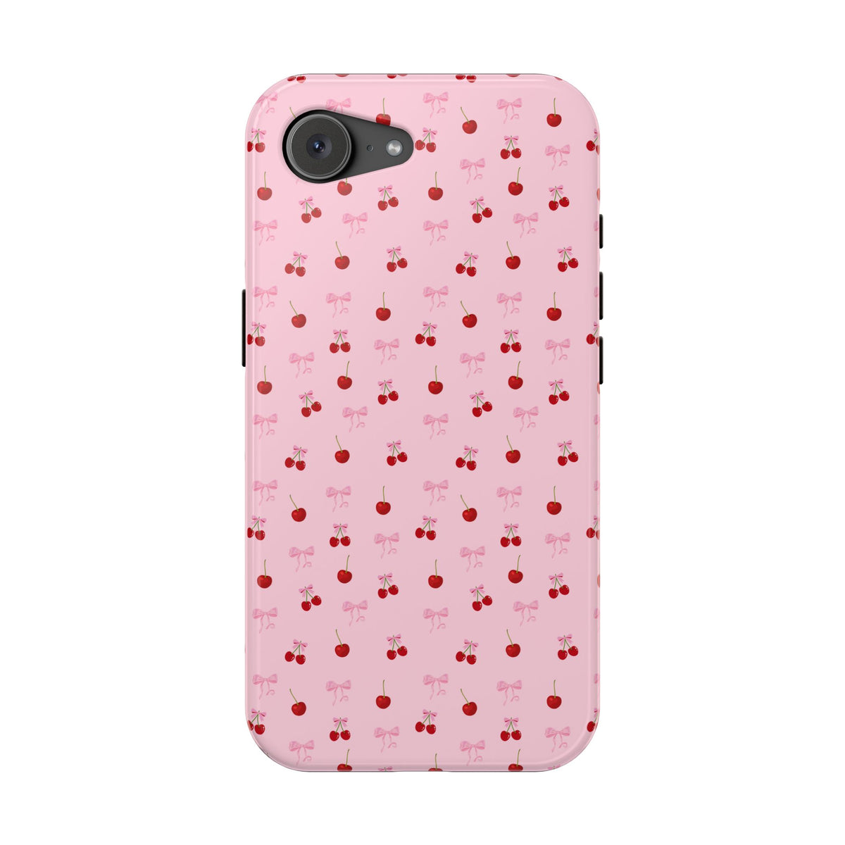 Cherry-Bow Pattern Impact-Resistant Phone Case