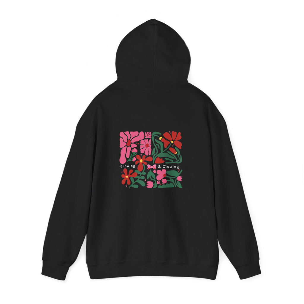 Floral Garden Pattern Back Print Hoodie