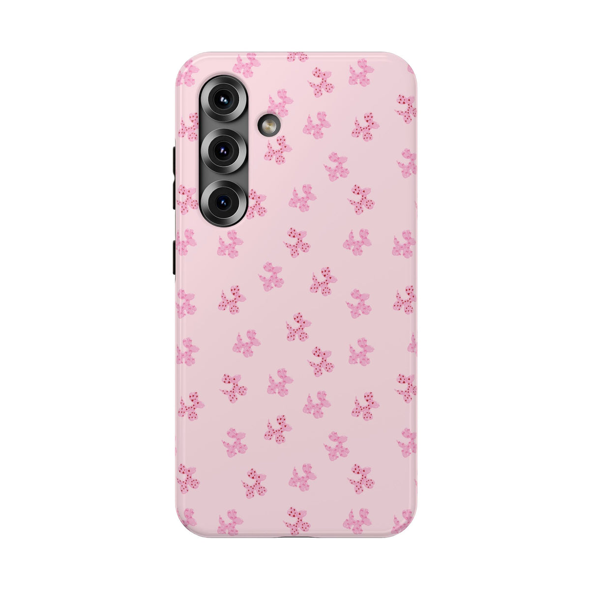 Pink Dog Bow's Cute Pattern Impact-Resistant Phone Case