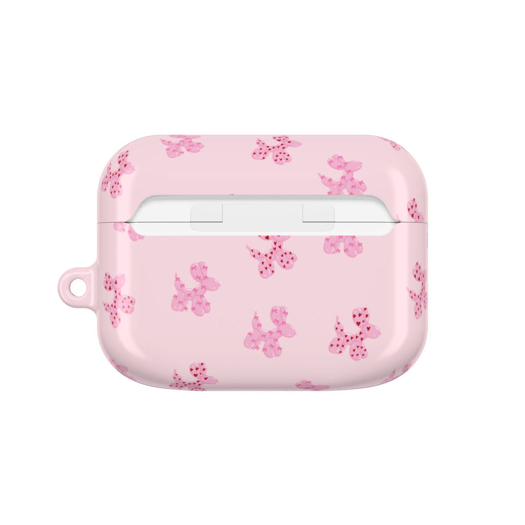 Pink Dog Bow's Cute Pattern AirPod Case Protective Silicone Cover
