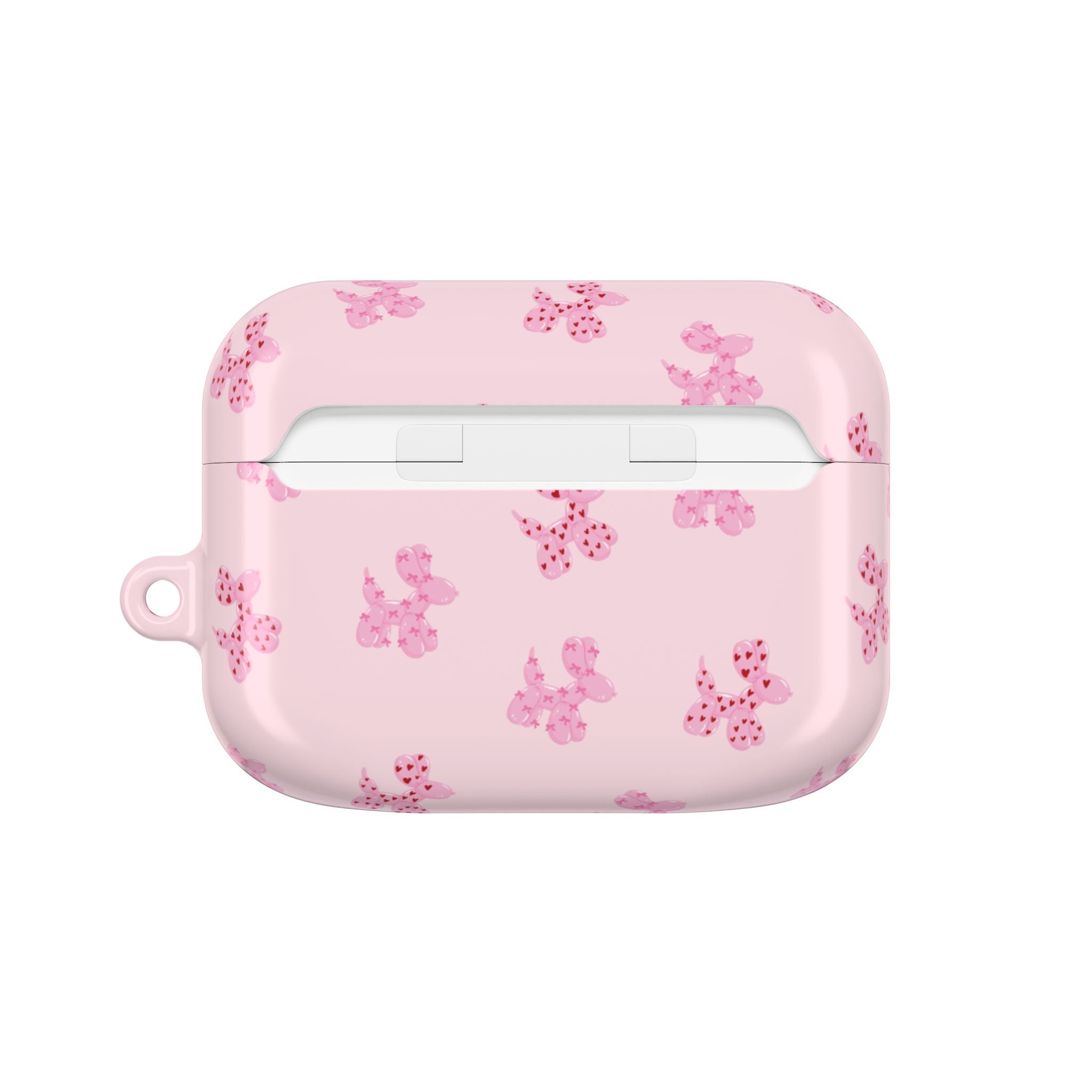 Pink Dog Bow's Cute Pattern AirPod Case Protective Silicone Cover