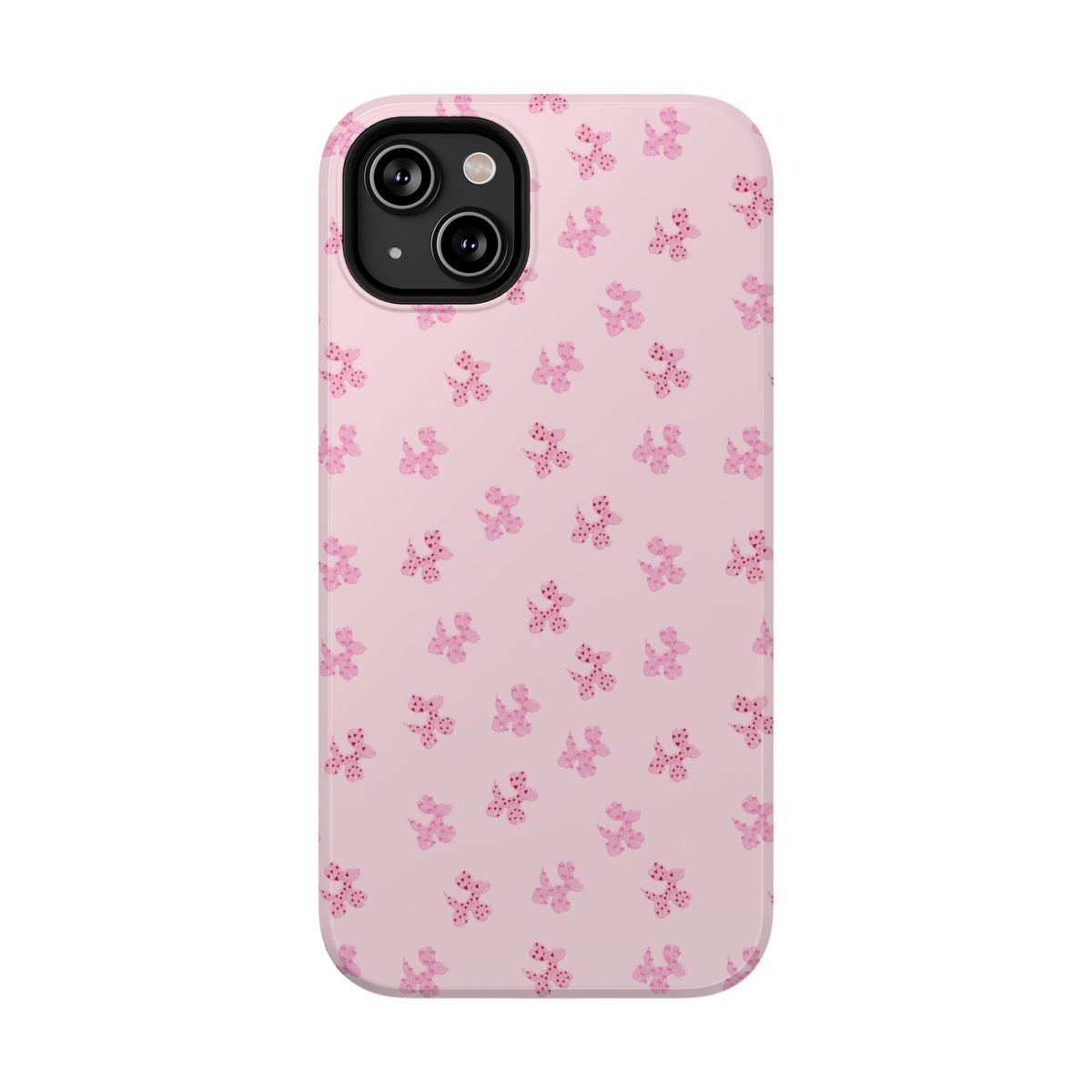 Pink Dog Bow's Cute Pattern Impact-Resistant Phone Case