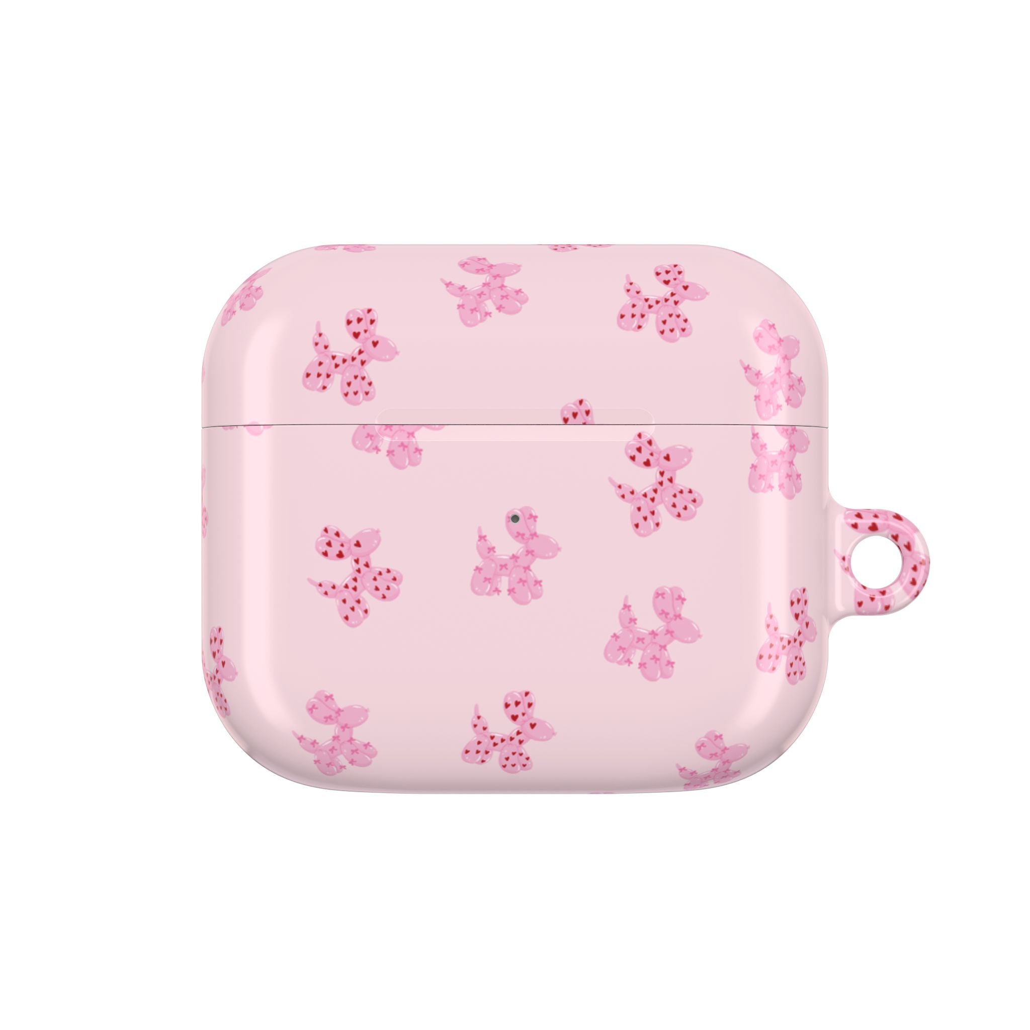 Pink Dog Bow's Cute Pattern AirPod Case Protective Silicone Cover