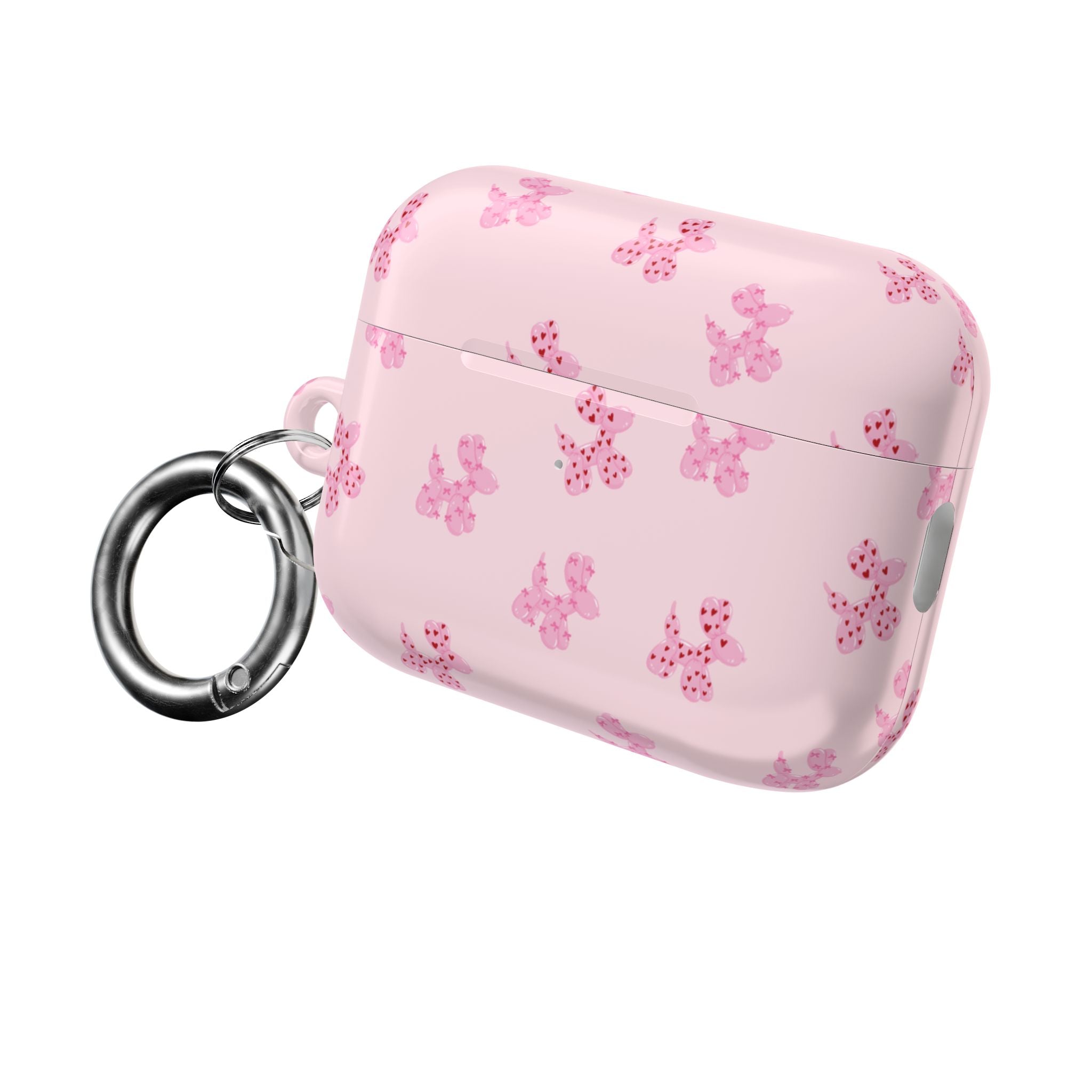 Pink Dog Bow's Cute Pattern AirPod Case Protective Silicone Cover