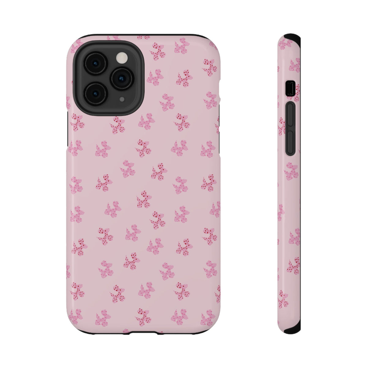 Pink Dog Bow's Cute Pattern Impact-Resistant Phone Case