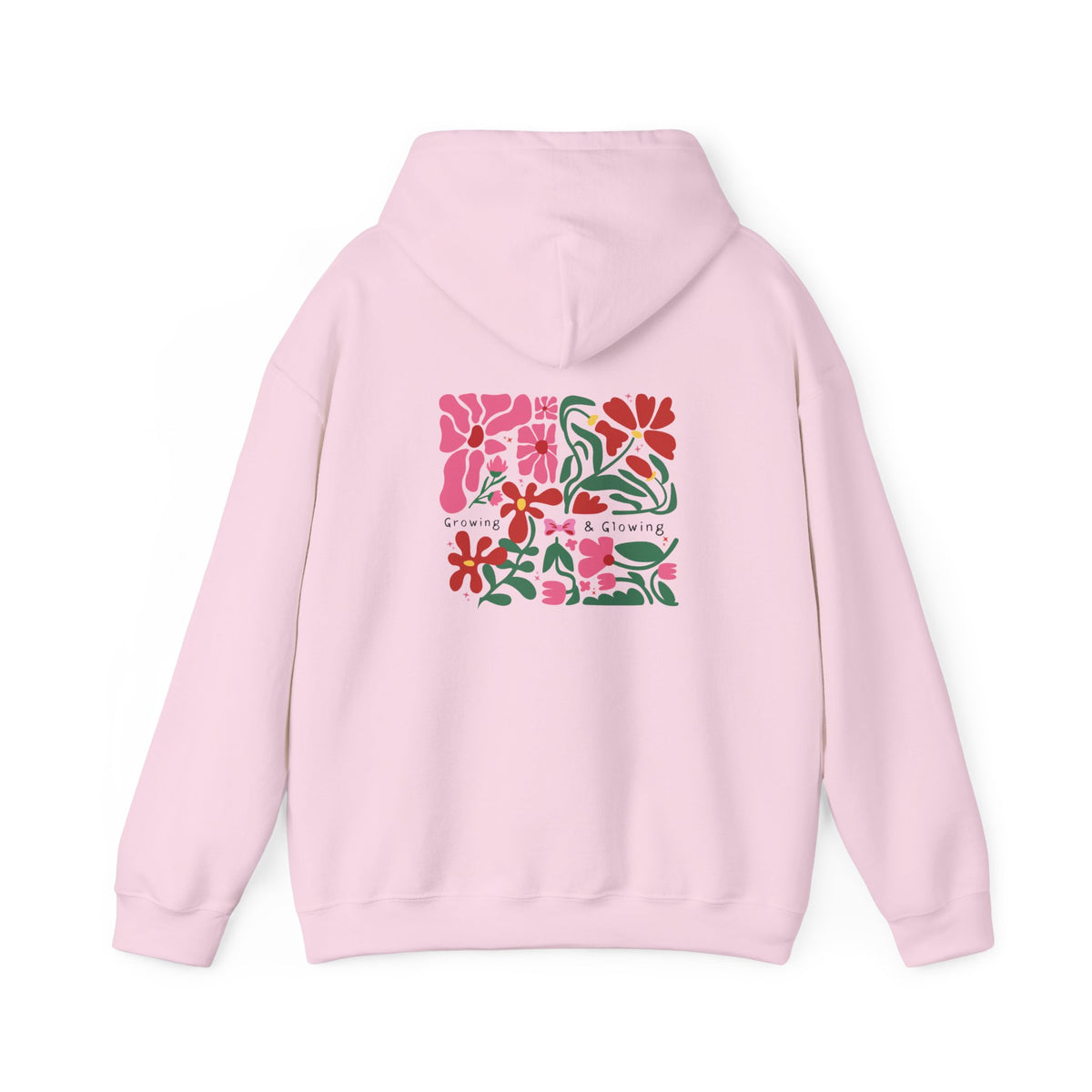 Floral Garden Pattern Back Print Hoodie
