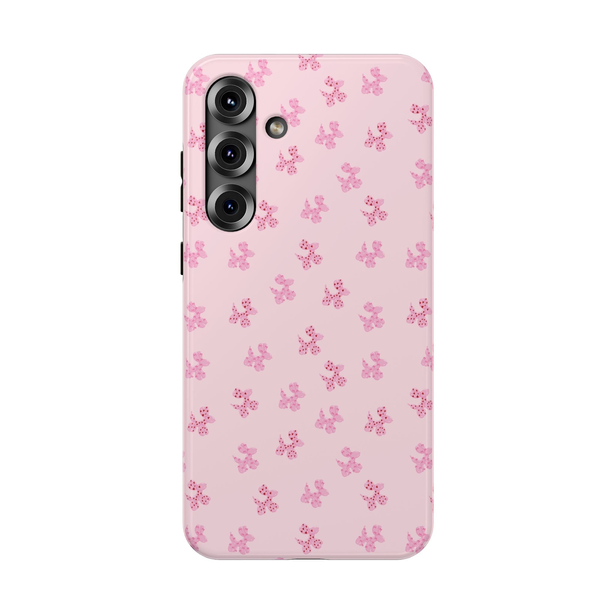 Pink Dog Bow's Cute Pattern Impact-Resistant Phone Case