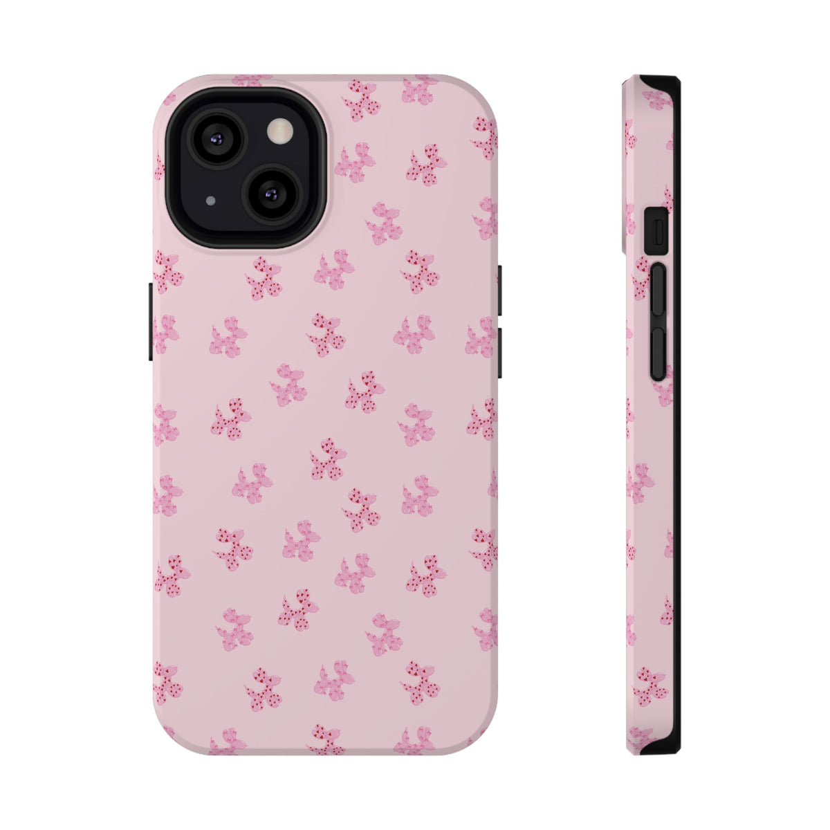 Pink Dog Bow's Cute Pattern Impact-Resistant Phone Case