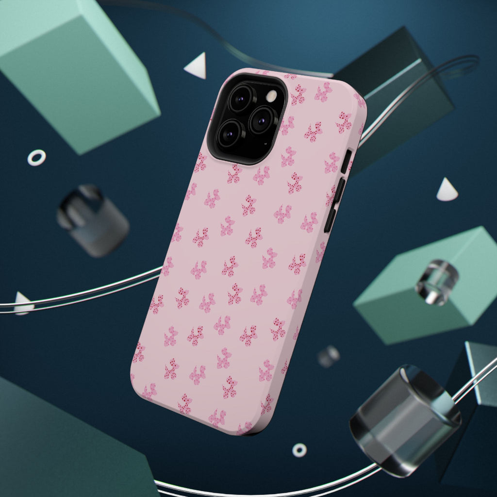 Pink Dog Bow's Cute Pattern Impact-Resistant Phone Case