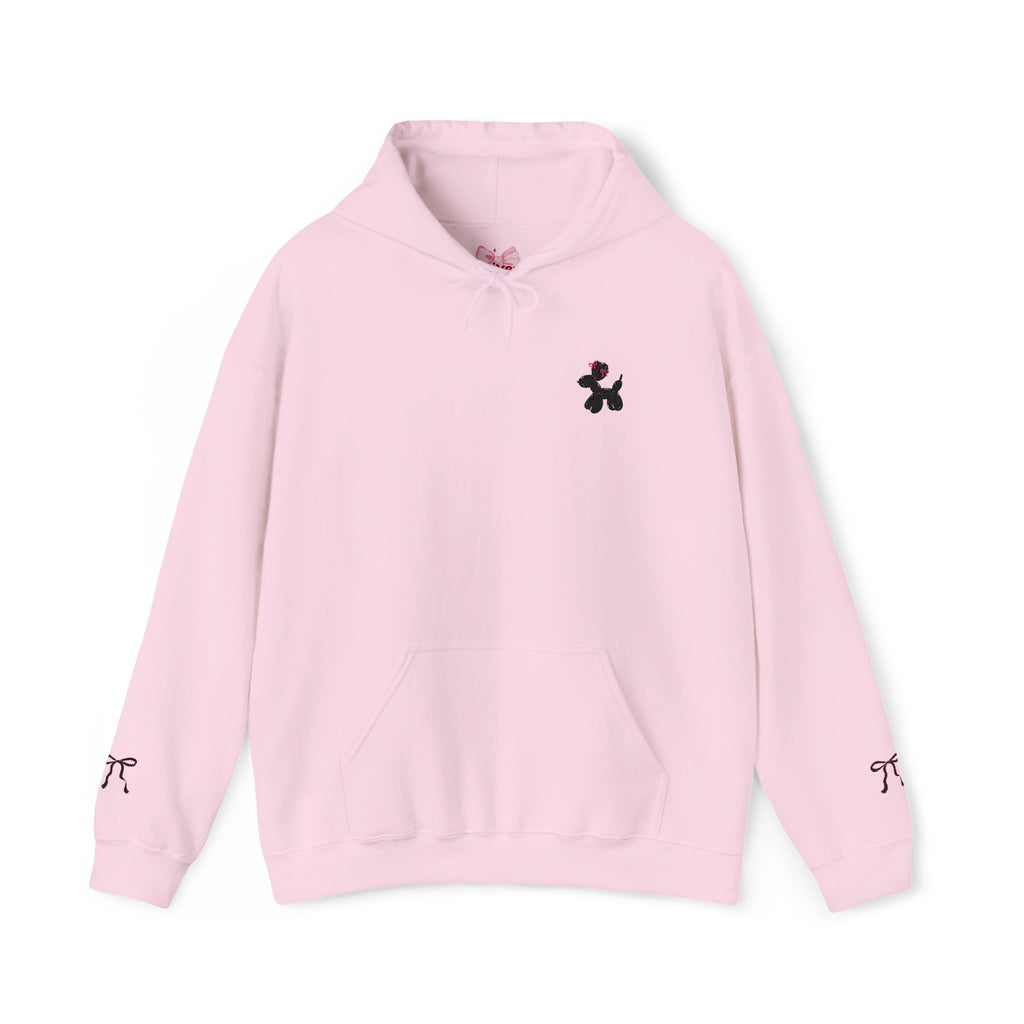 Matching Pink Hoodie Cute Balloon Dog & Bow's
