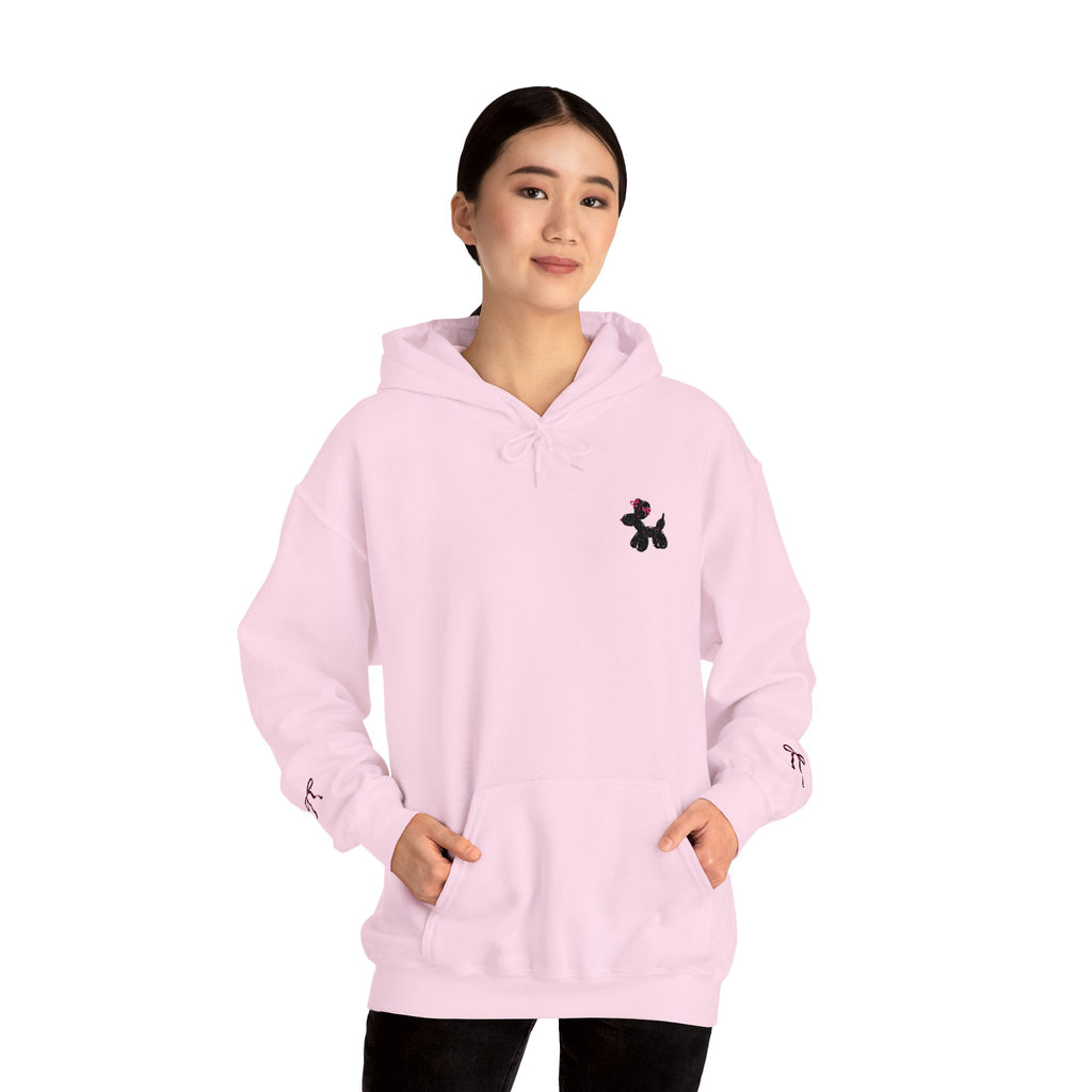 Matching Pink Hoodie Cute Balloon Dog & Bow's