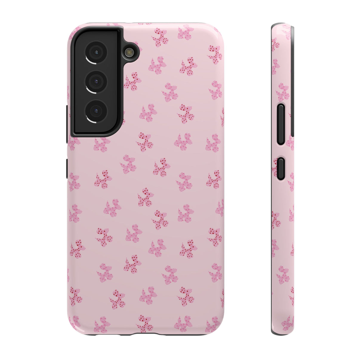 Pink Dog Bow's Cute Pattern Impact-Resistant Phone Case