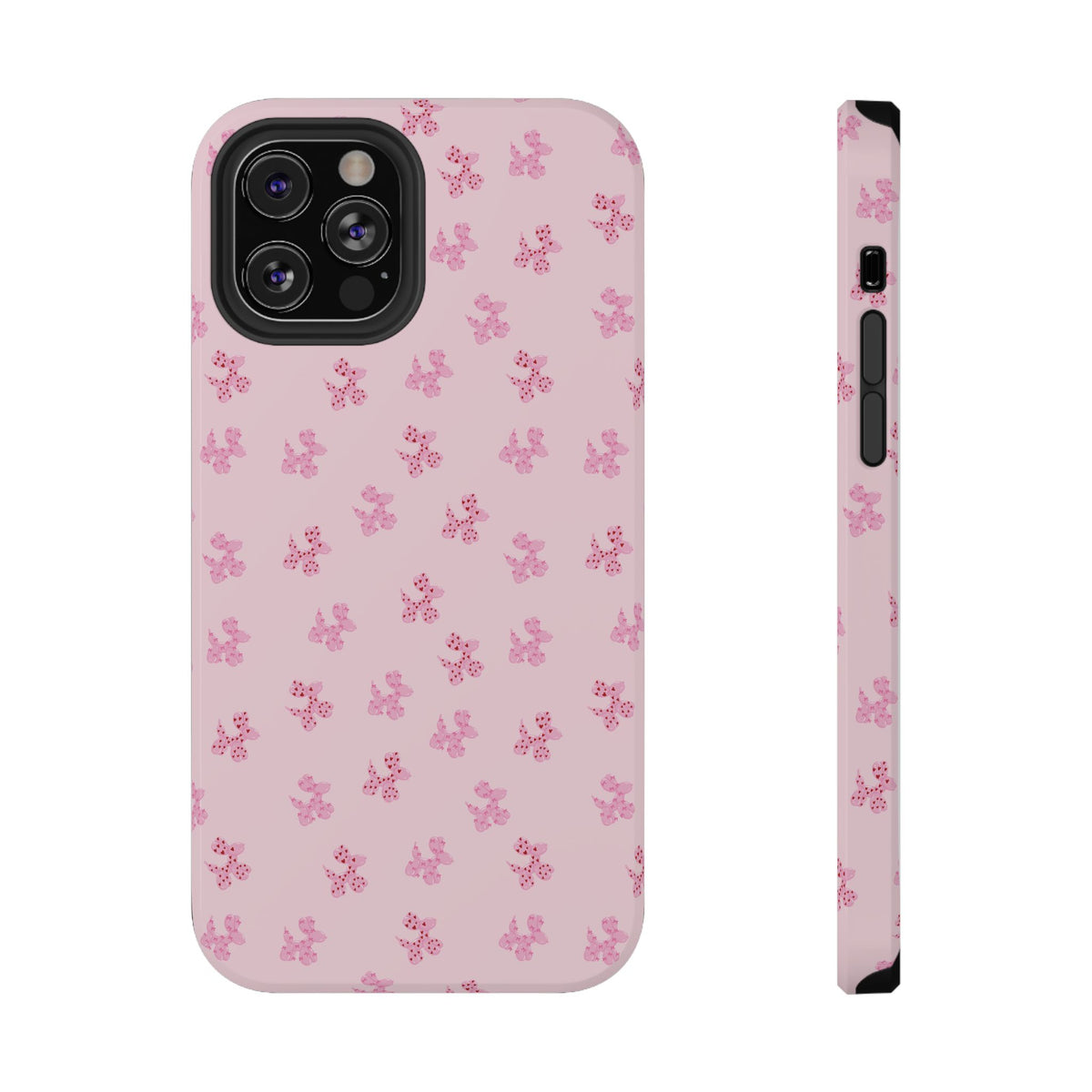 Pink Dog Bow's Cute Pattern Impact-Resistant Phone Case