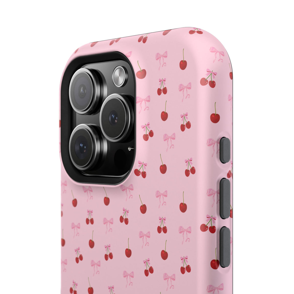 Cherry-Bow Pattern Impact-Resistant Phone Case