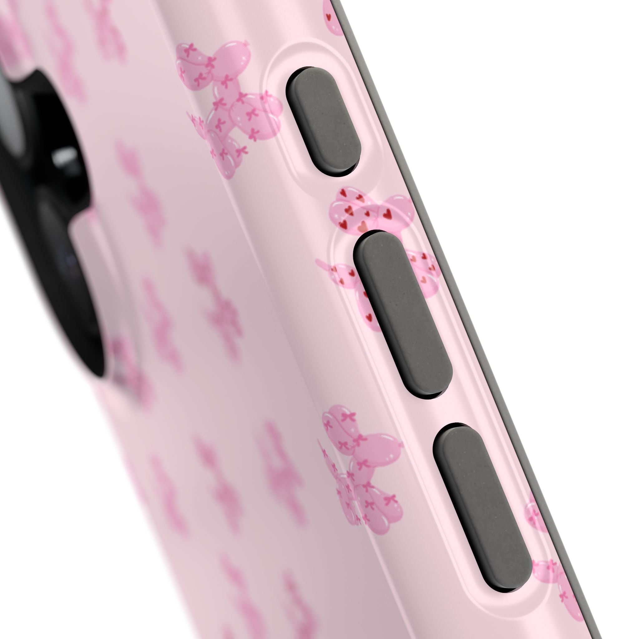 Pink Dog Bow's Cute Pattern Impact-Resistant Phone Case
