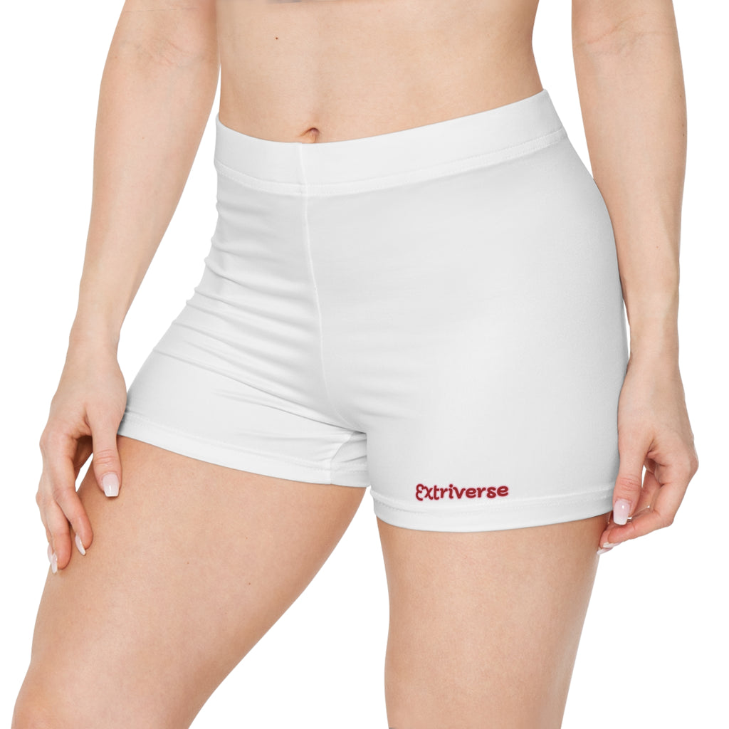 Minimal 'Extiverse' Logo Activewear Shorts
