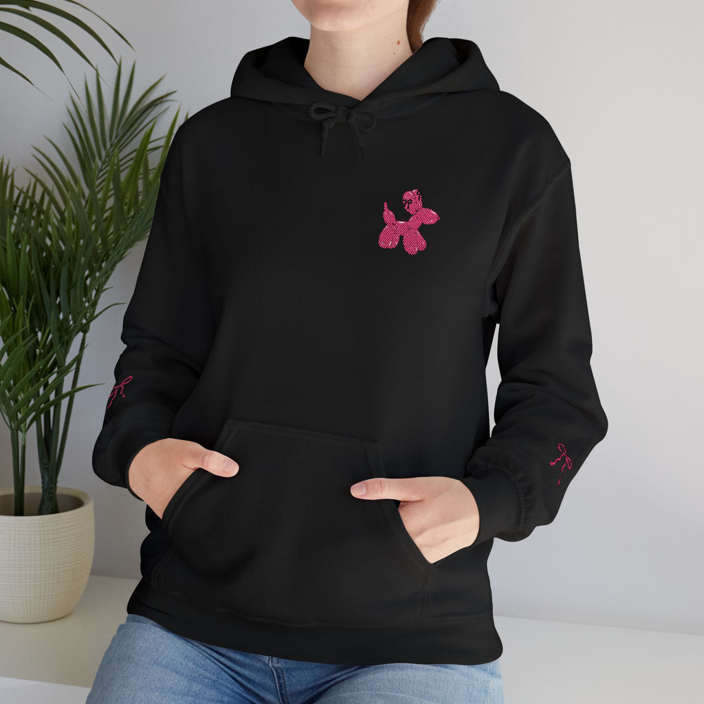 Matching Black Hoodie Cute Balloon Dog & Bow's
