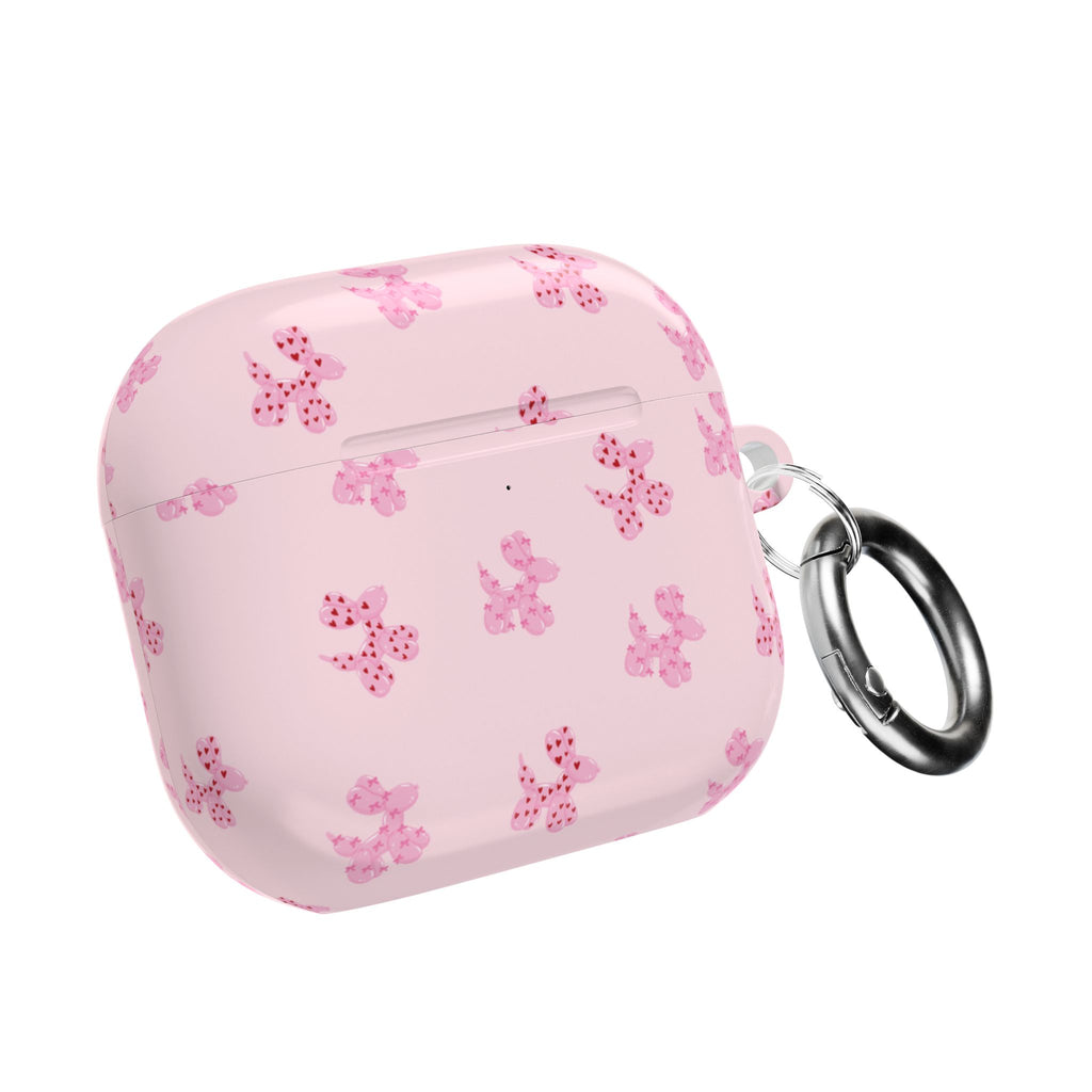 Pink Dog Bow's Cute Pattern AirPod Case Protective Silicone Cover