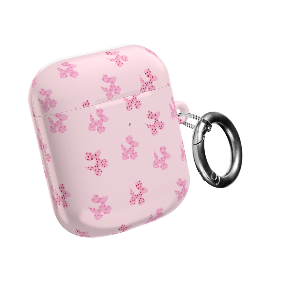 Pink Dog Bow's Cute Pattern AirPod Case Protective Silicone Cover