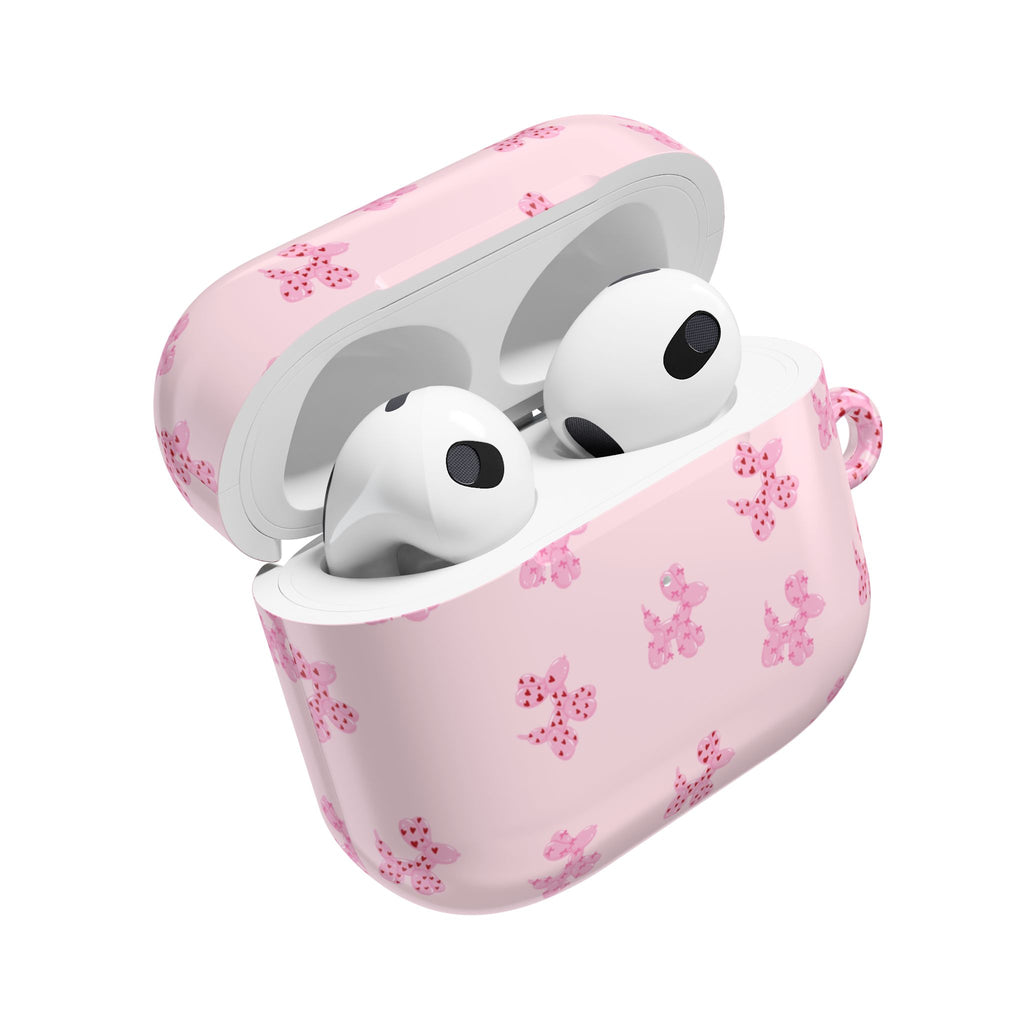 Pink Dog Bow's Cute Pattern AirPod Case Protective Silicone Cover