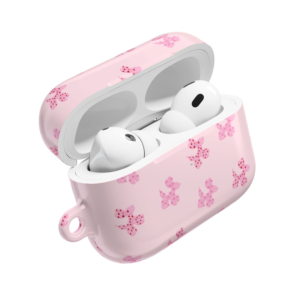 Pink Dog Bow's Cute Pattern AirPod Case Protective Silicone Cover
