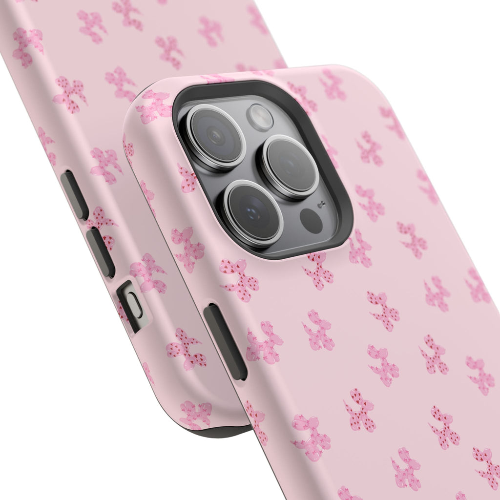 Pink Dog Bow's Cute Pattern Impact-Resistant Phone Case