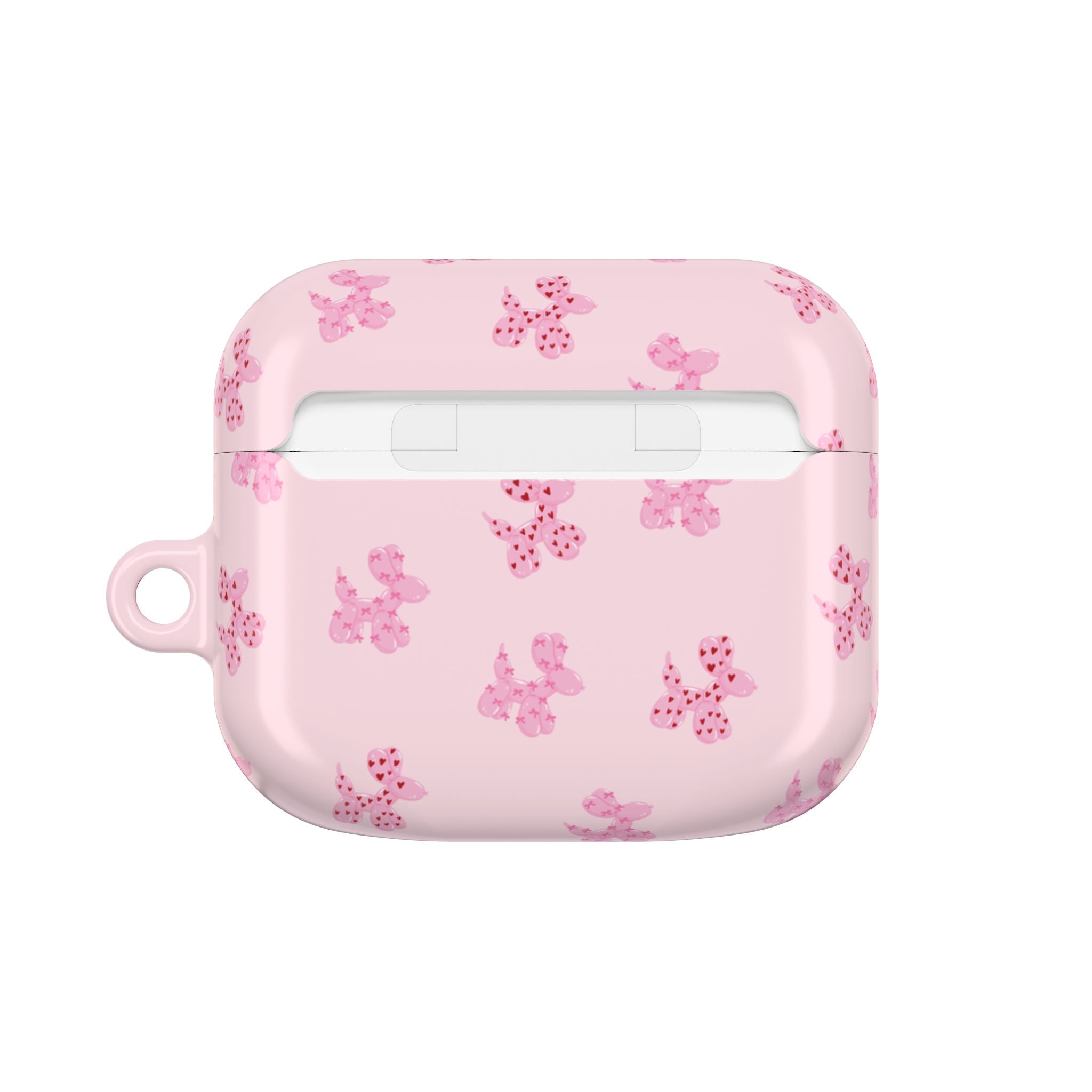 Pink Dog Bow's Cute Pattern AirPod Case Protective Silicone Cover