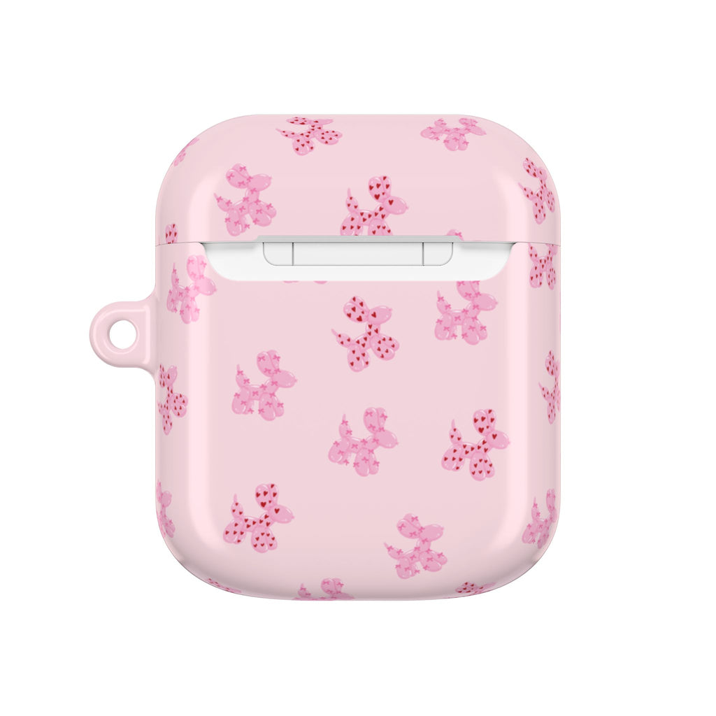 Pink Dog Bow's Cute Pattern AirPod Case Protective Silicone Cover