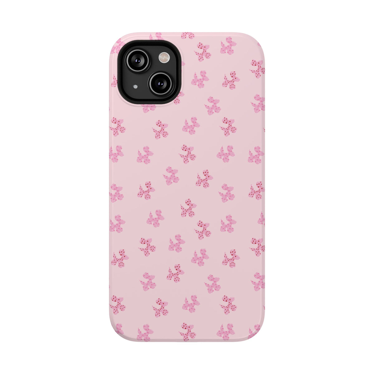 Pink Dog Bow's Cute Pattern Impact-Resistant Phone Case