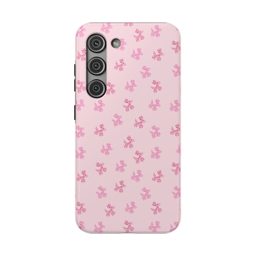 Pink Dog Bow's Cute Pattern Impact-Resistant Phone Case
