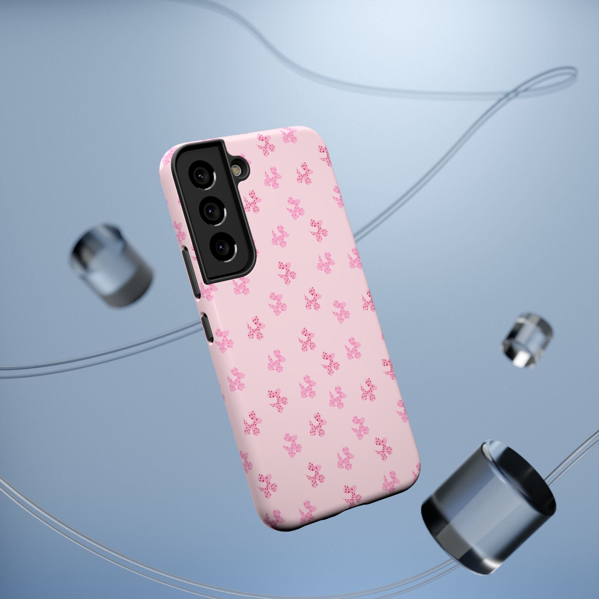 Pink Dog Bow's Cute Pattern Impact-Resistant Phone Case