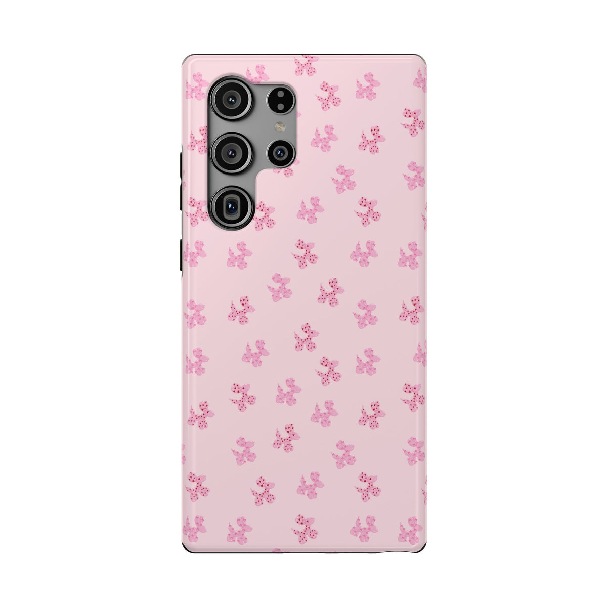 Pink Dog Bow's Cute Pattern Impact-Resistant Phone Case