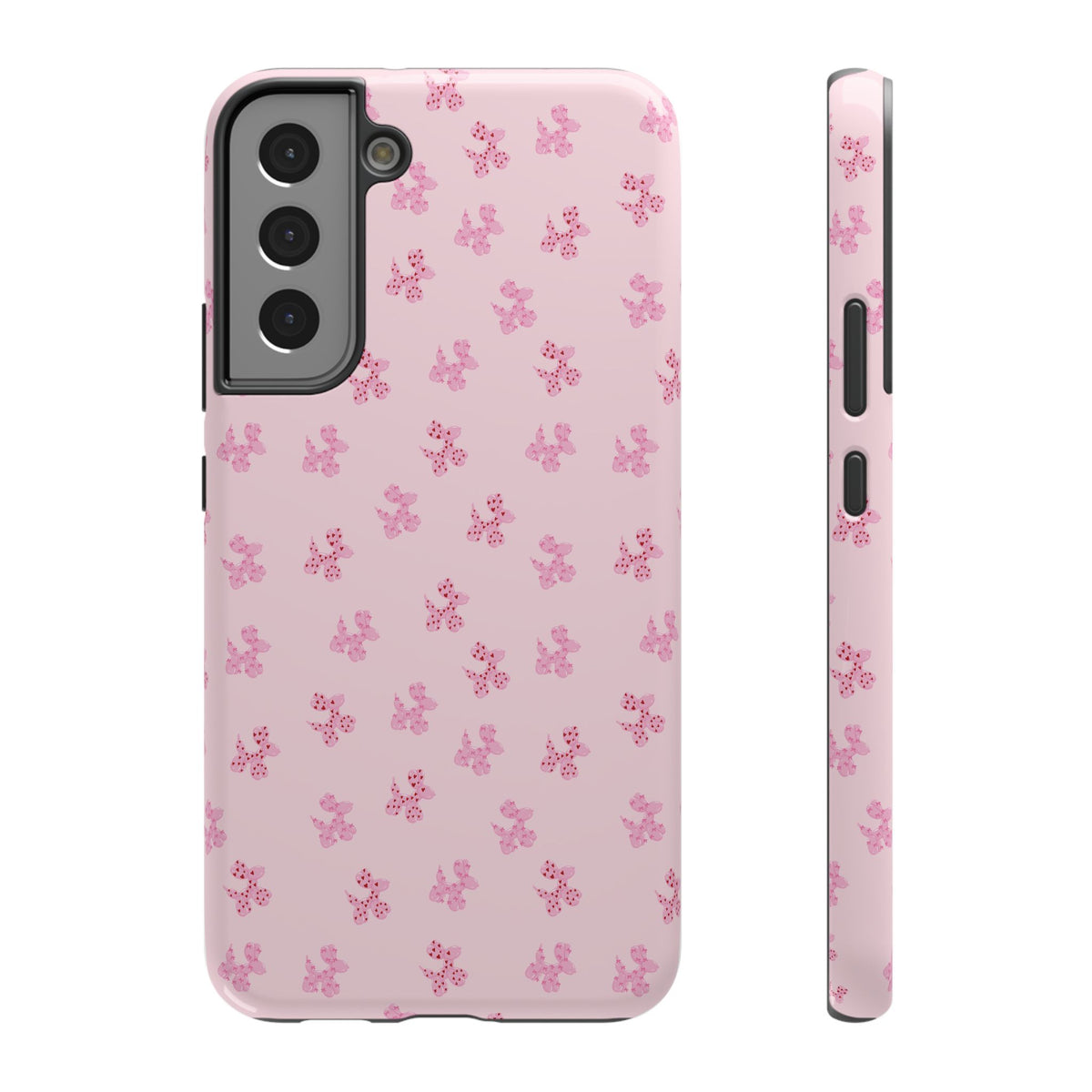 Pink Dog Bow's Cute Pattern Impact-Resistant Phone Case