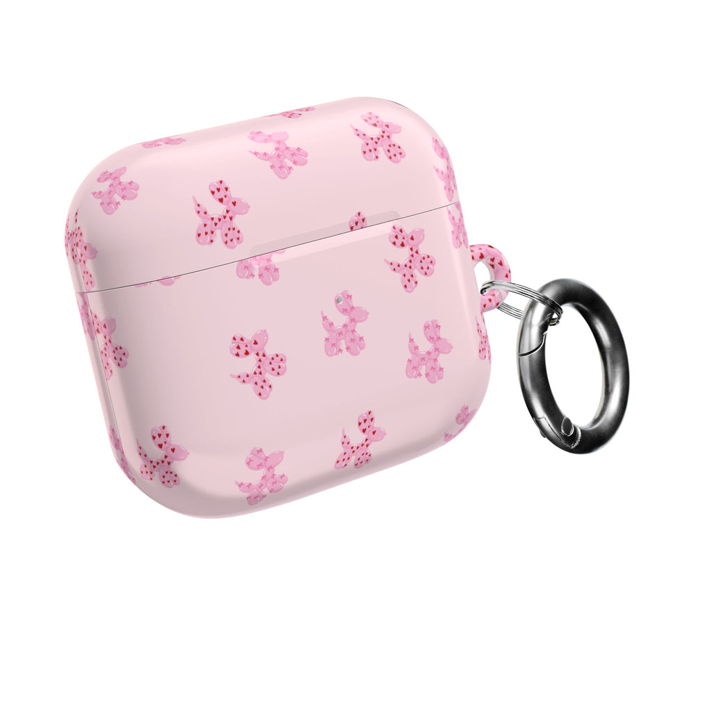 Pink Dog Bow's Cute Pattern AirPod Case Protective Silicone Cover