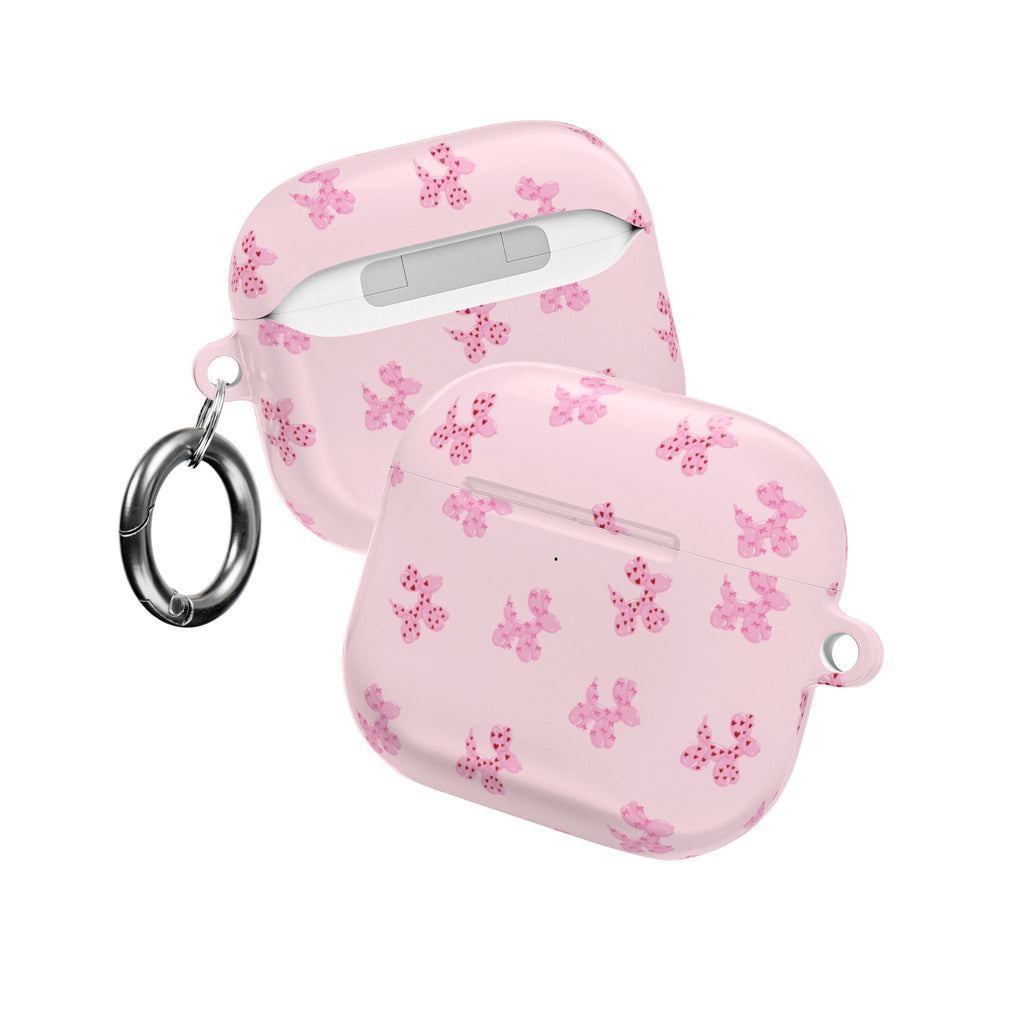 Pink Dog Bow's Cute Pattern AirPod Case Protective Silicone Cover