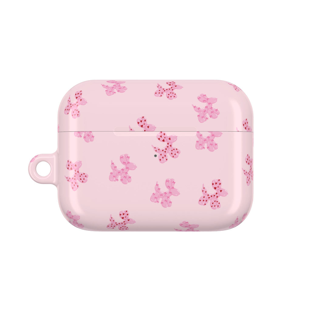 Pink Dog Bow's Cute Pattern AirPod Case Protective Silicone Cover
