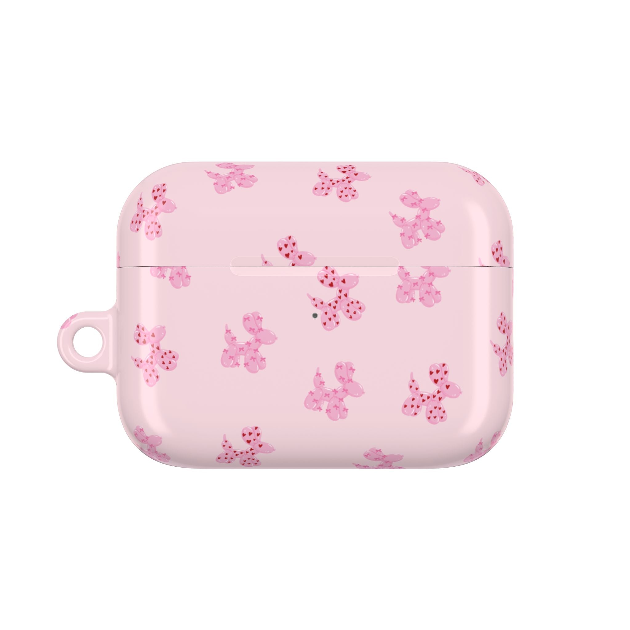 Pink Dog Bow's Cute Pattern AirPod Case Protective Silicone Cover