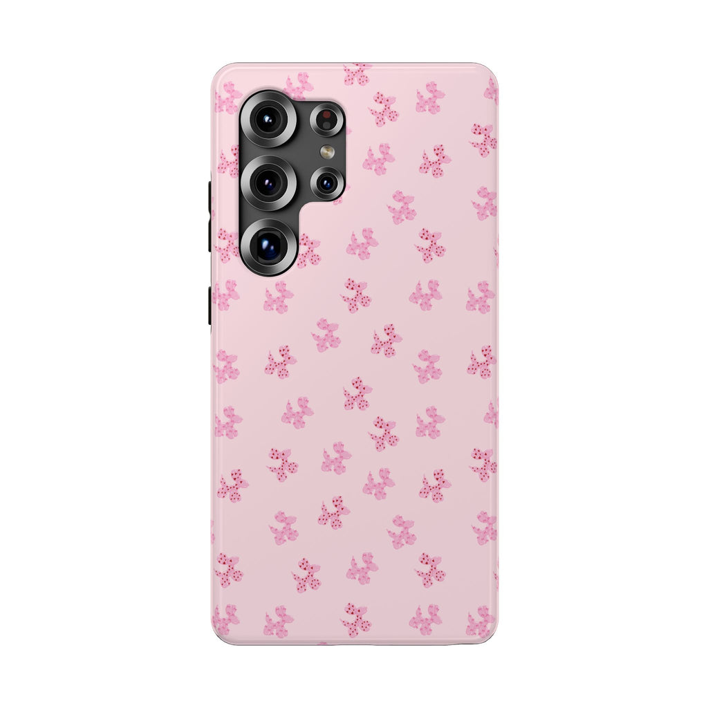 Pink Dog Bow's Cute Pattern Impact-Resistant Phone Case