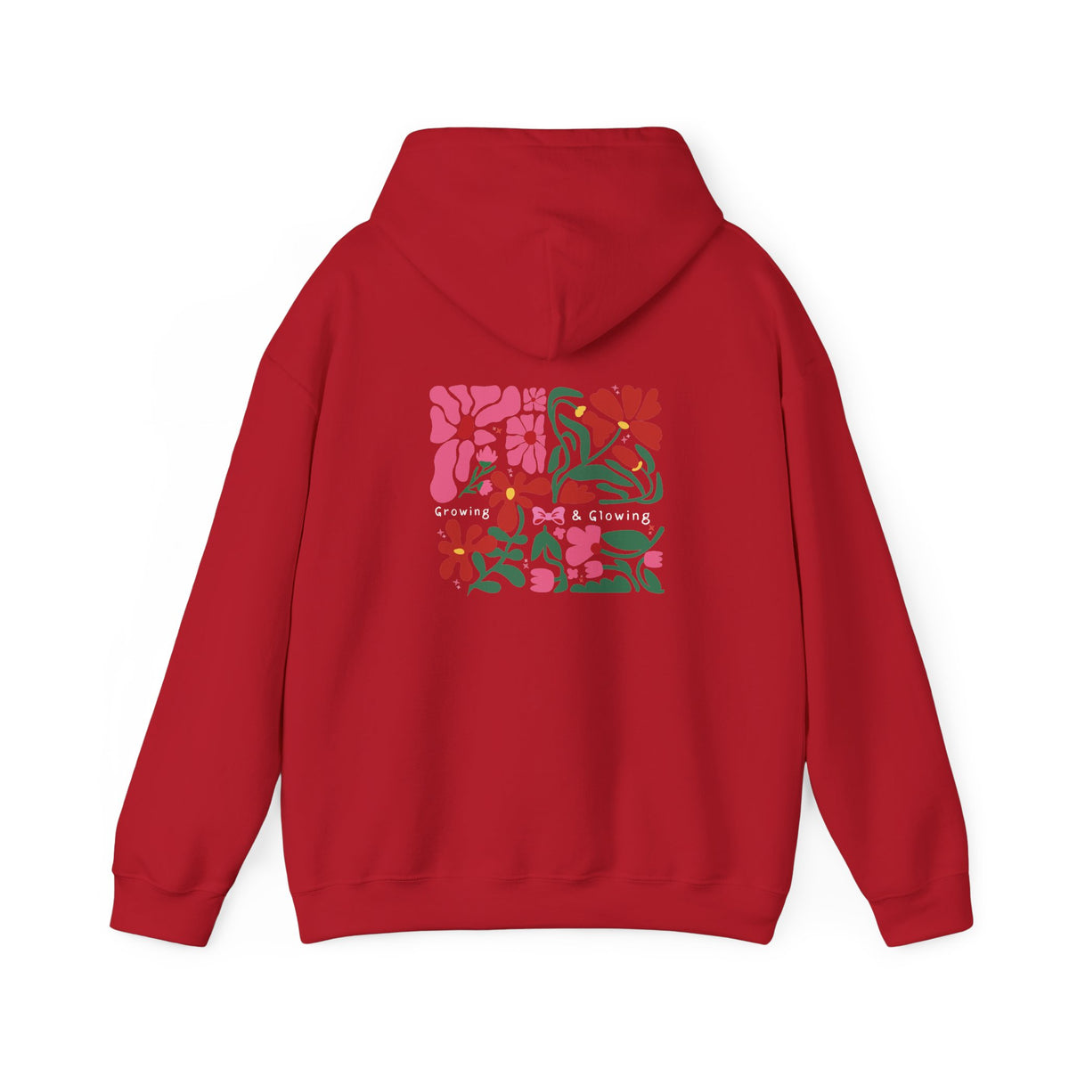 Floral Garden Pattern Back Print Hoodie