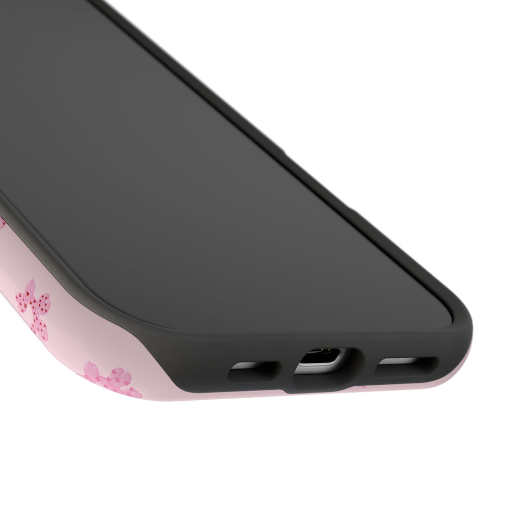 Pink Dog Bow's Cute Pattern Impact-Resistant Phone Case